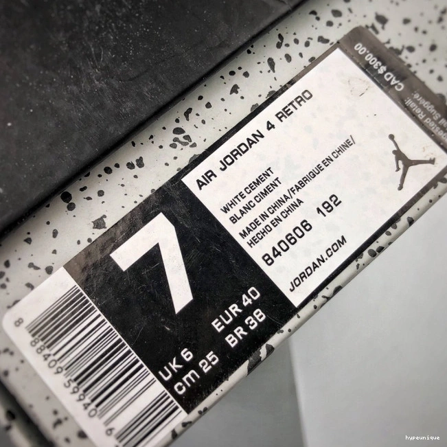 HYPE White Cement Jordan 840606-192 (nike) OG 4 Air 0721
